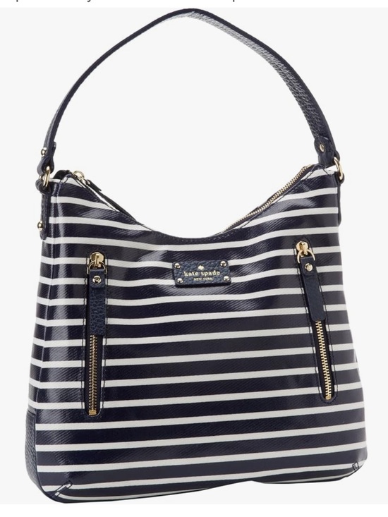 kate spade Handbags - kate spade new york Grove Court Stripe-Mina Hobo Navy Blue and White